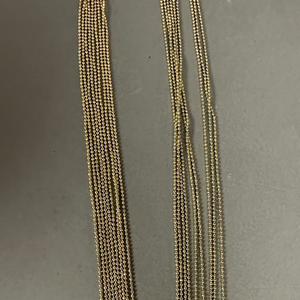 Elegant Gold Tone Multi-Strand Necklace - Picture 5 of 7